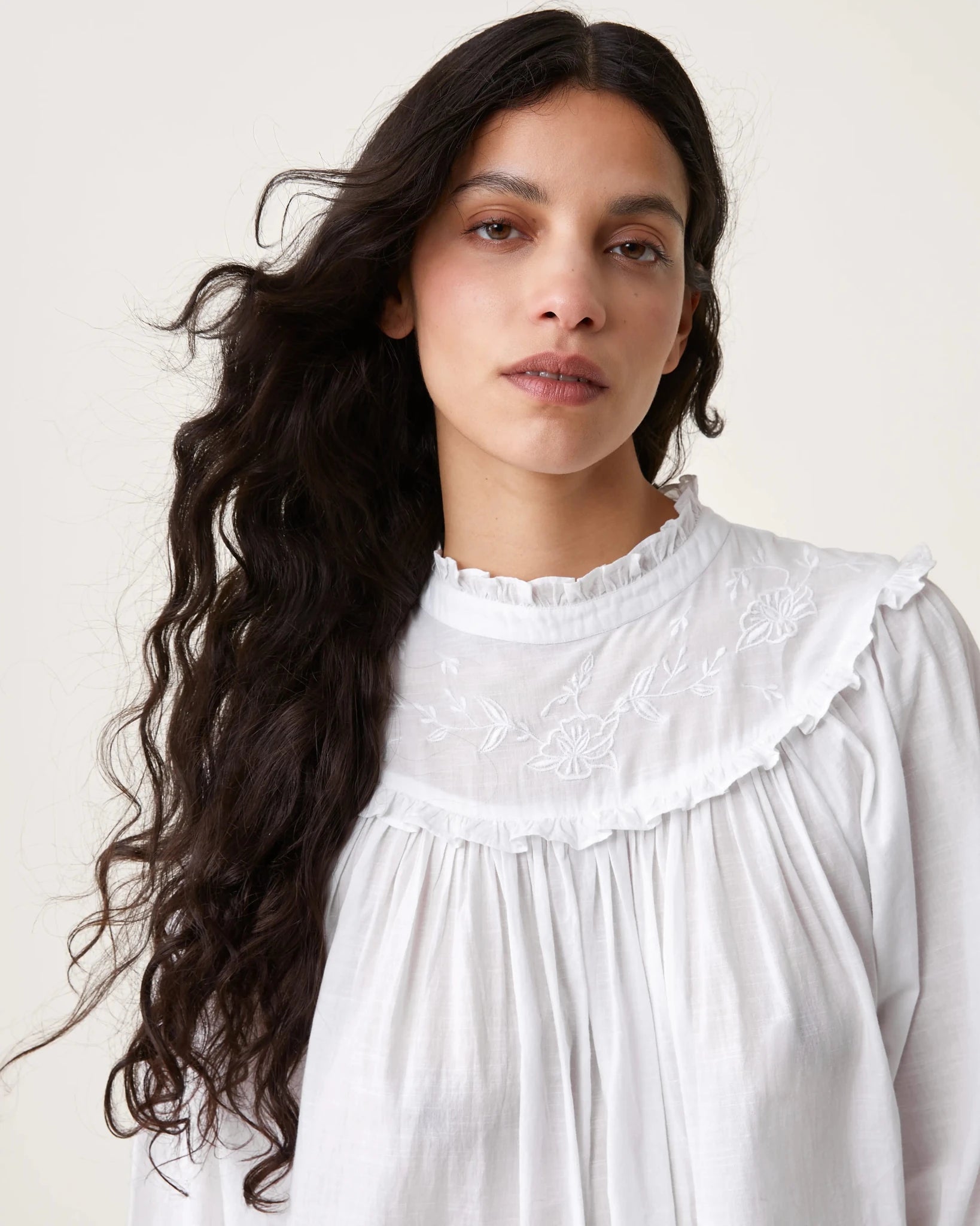 Robe de nuit Antoinette blanche - Scarlette Ateliers