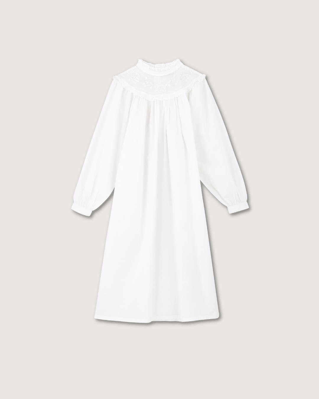 Robe de nuit Antoinette blanche - Scarlette Ateliers