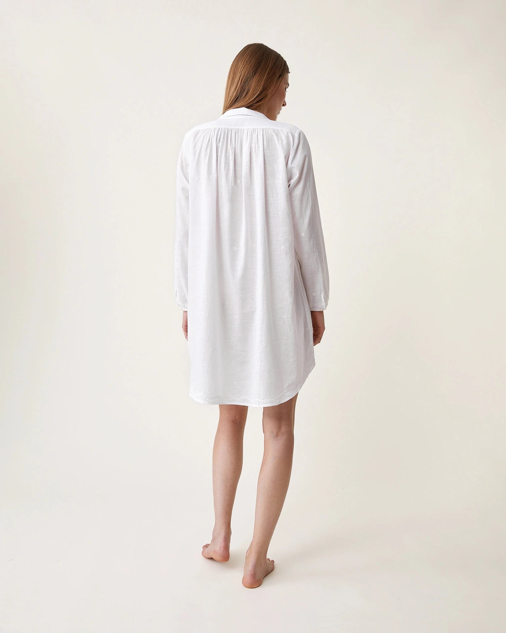 Robe de nuit Calie broderies blanches - Scarlette Ateliers