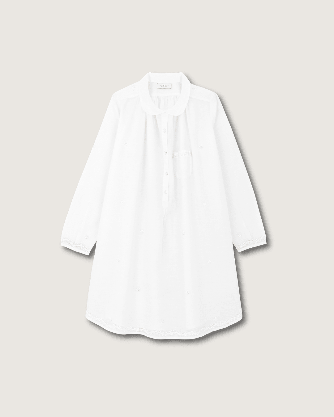 Robe de nuit Calie broderies blanches - Scarlette Ateliers