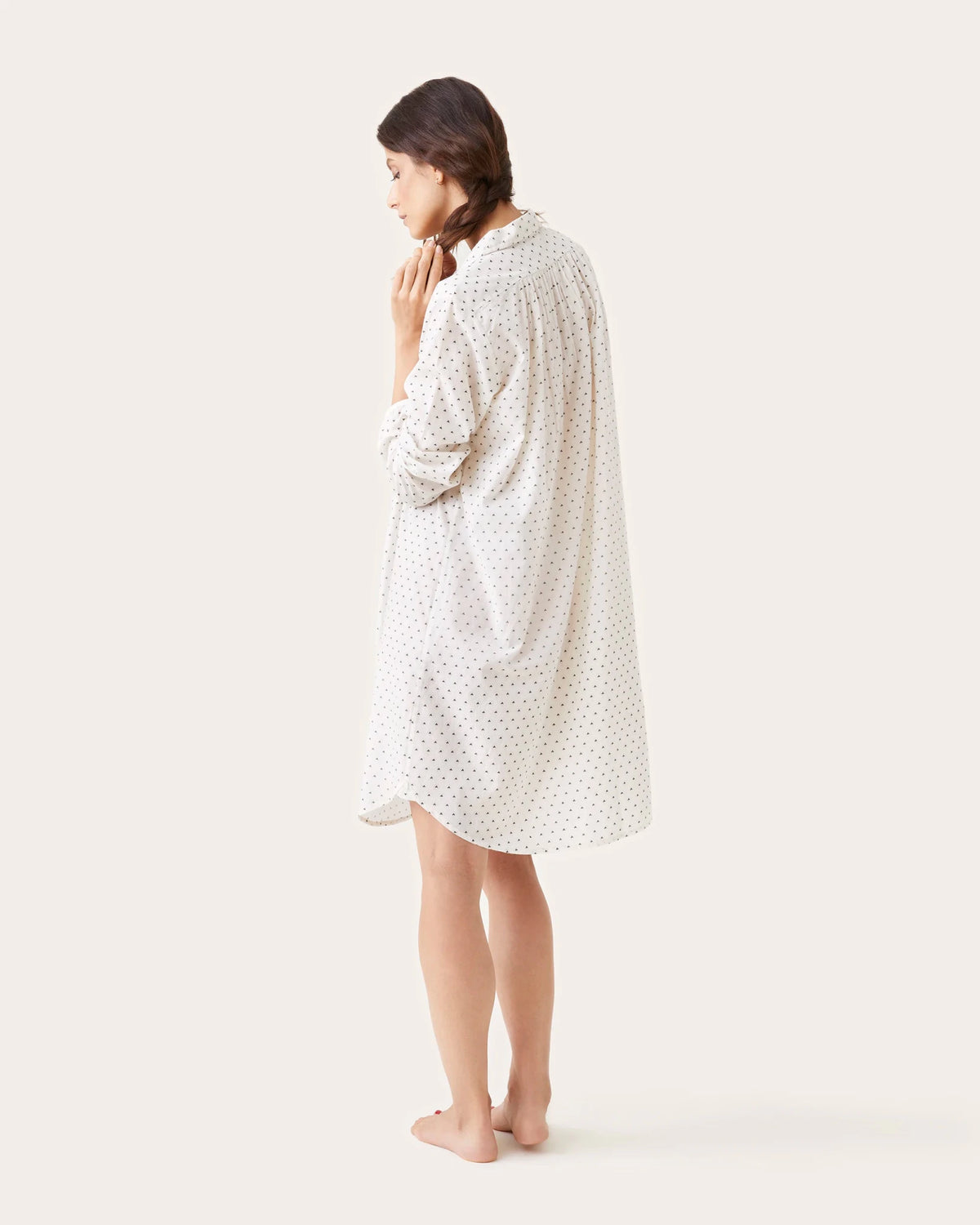 Robe de nuit Calie imprimé tod vert - Scarlette Ateliers
