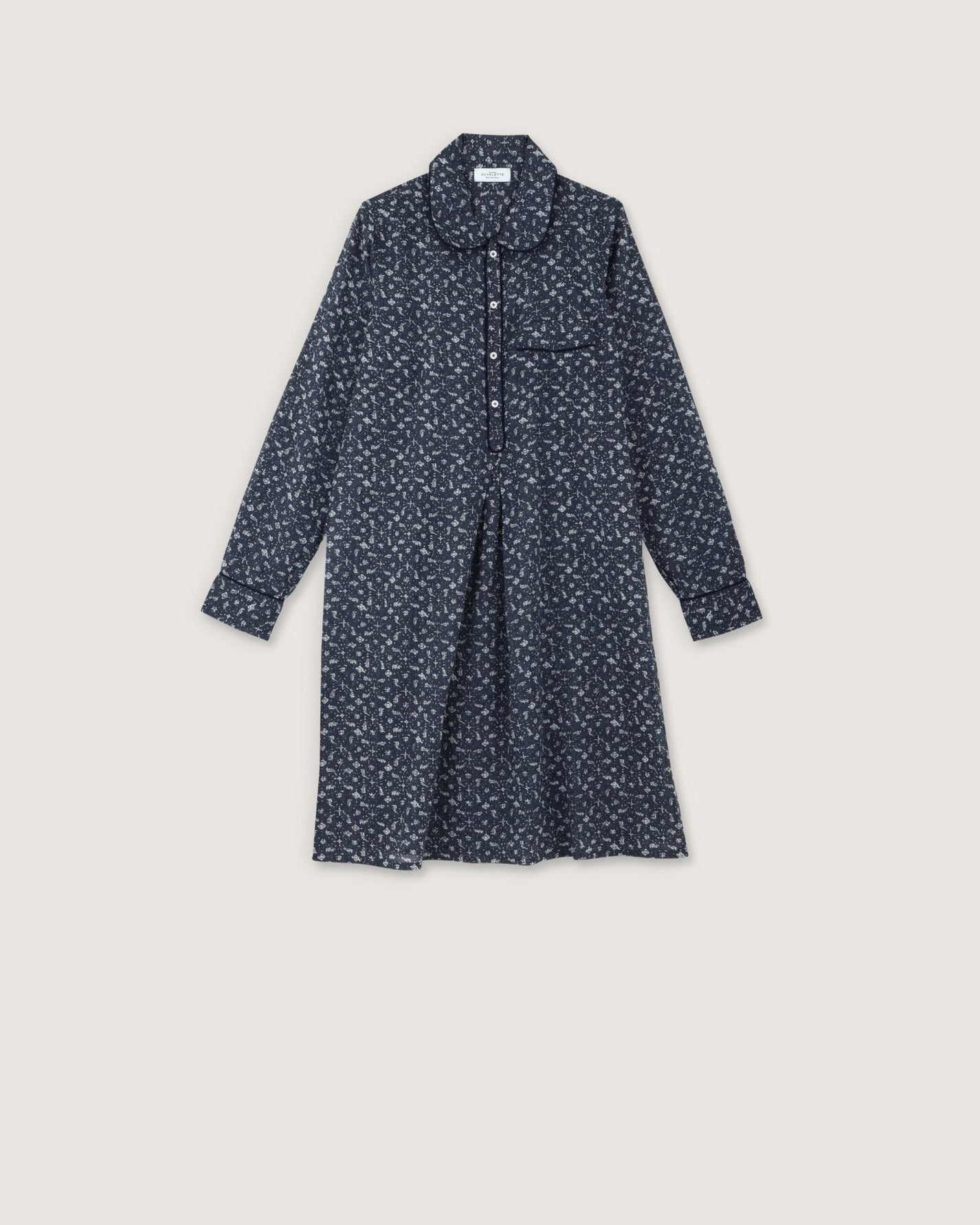 Robe de nuit Freya imprimé Marge bleu - Scarlette Ateliers