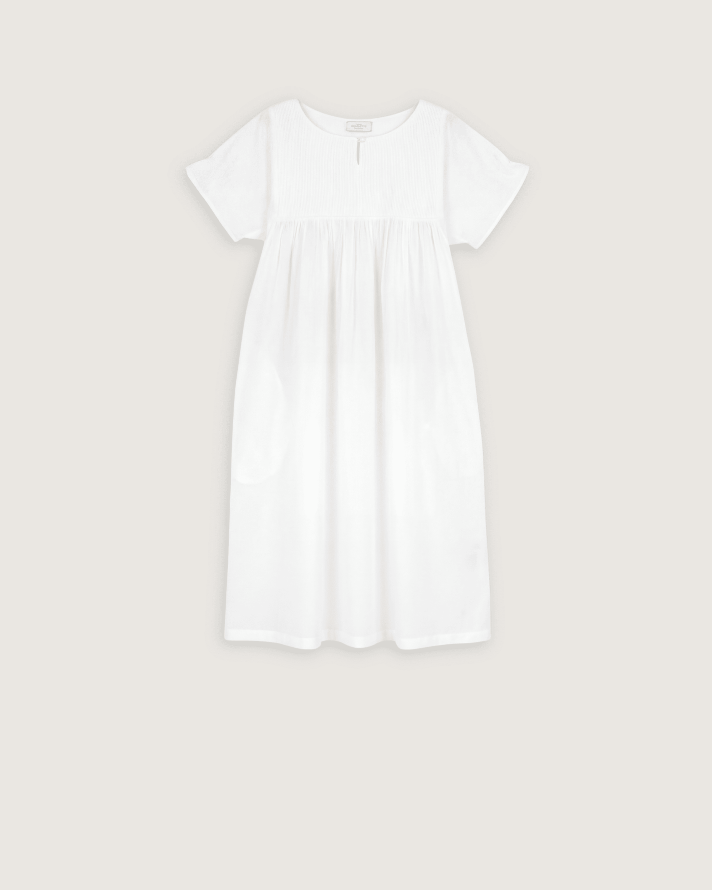 Robe de nuit Frida plissée blanches - Scarlette Ateliers
