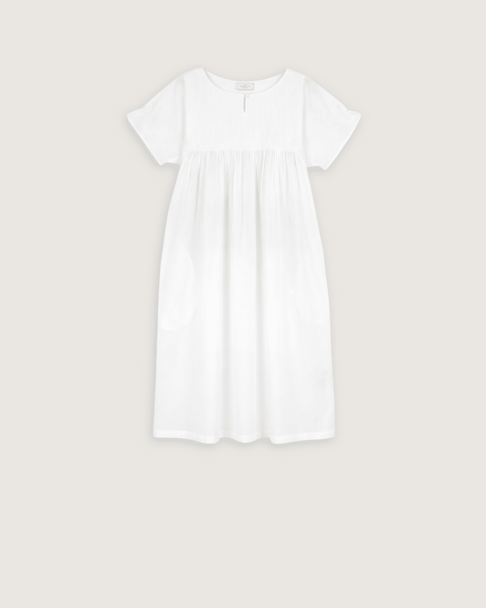 Robe de nuit Frida plissée blanches - Scarlette Ateliers