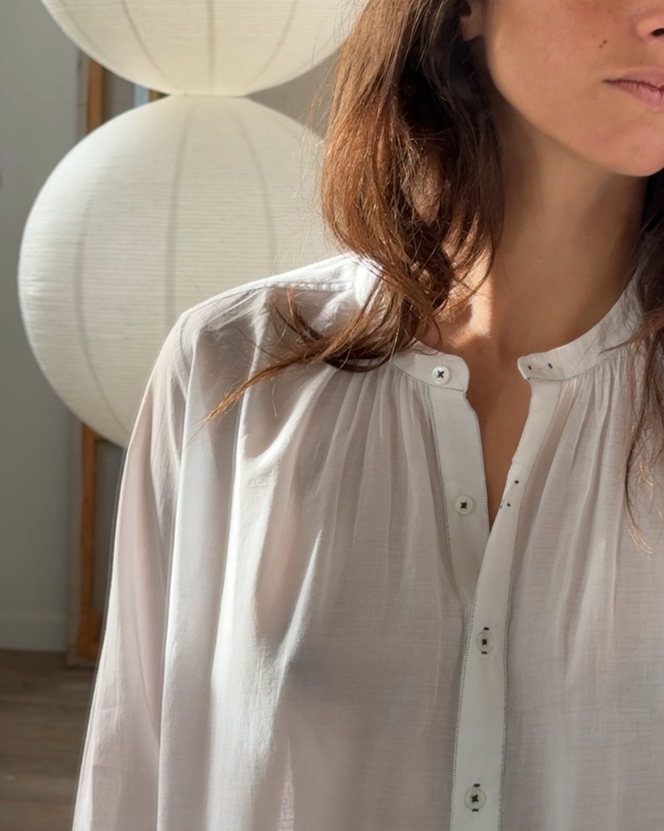 Robe de nuit Jane broderies blanches - Scarlette Ateliers