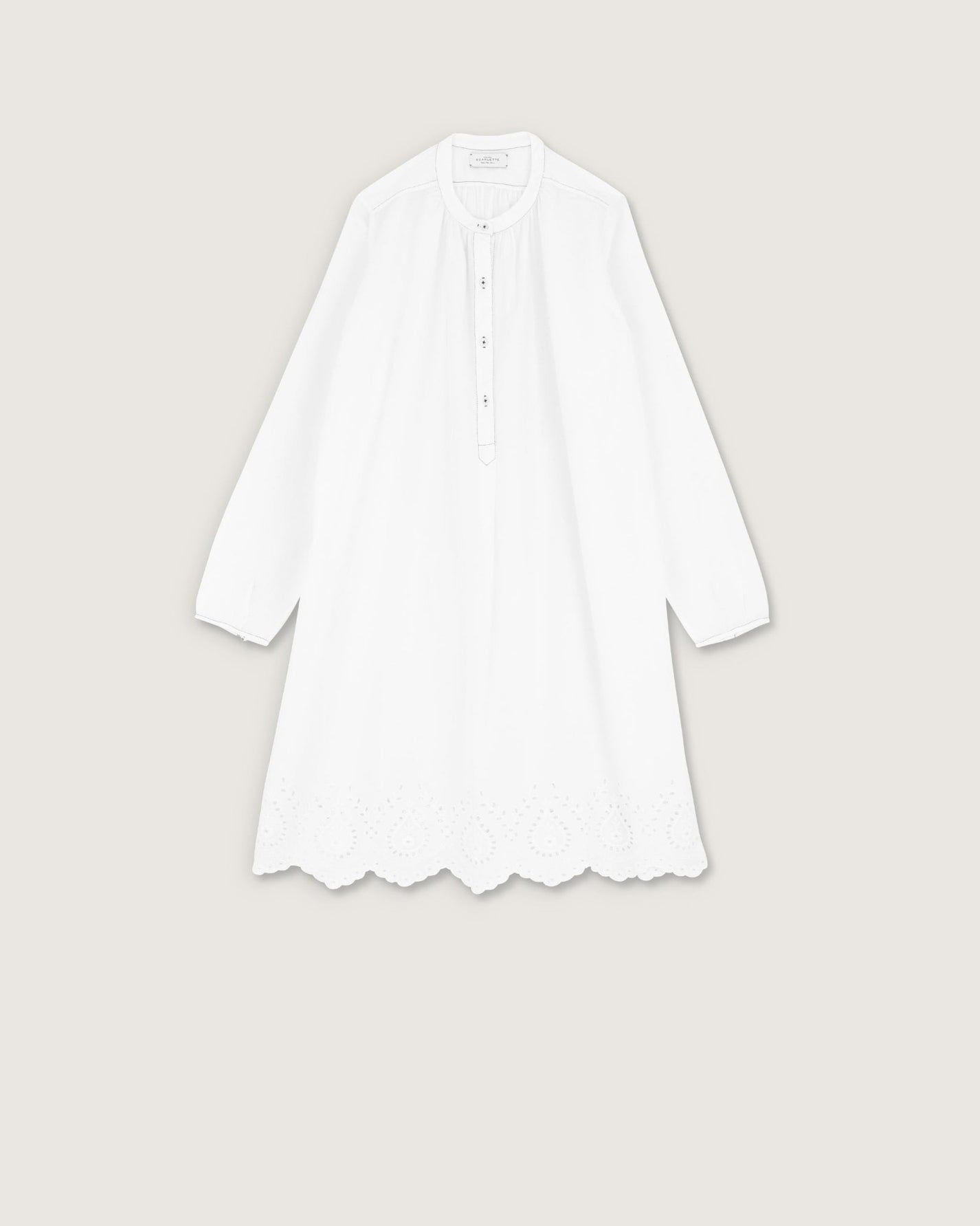 Robe de nuit Jane broderies blanches - Scarlette Ateliers