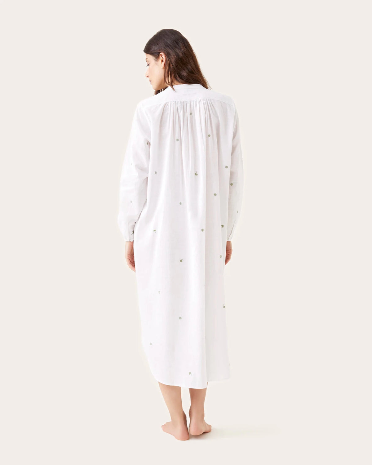 Robe de nuit Janet broderies clover - Scarlette Ateliers