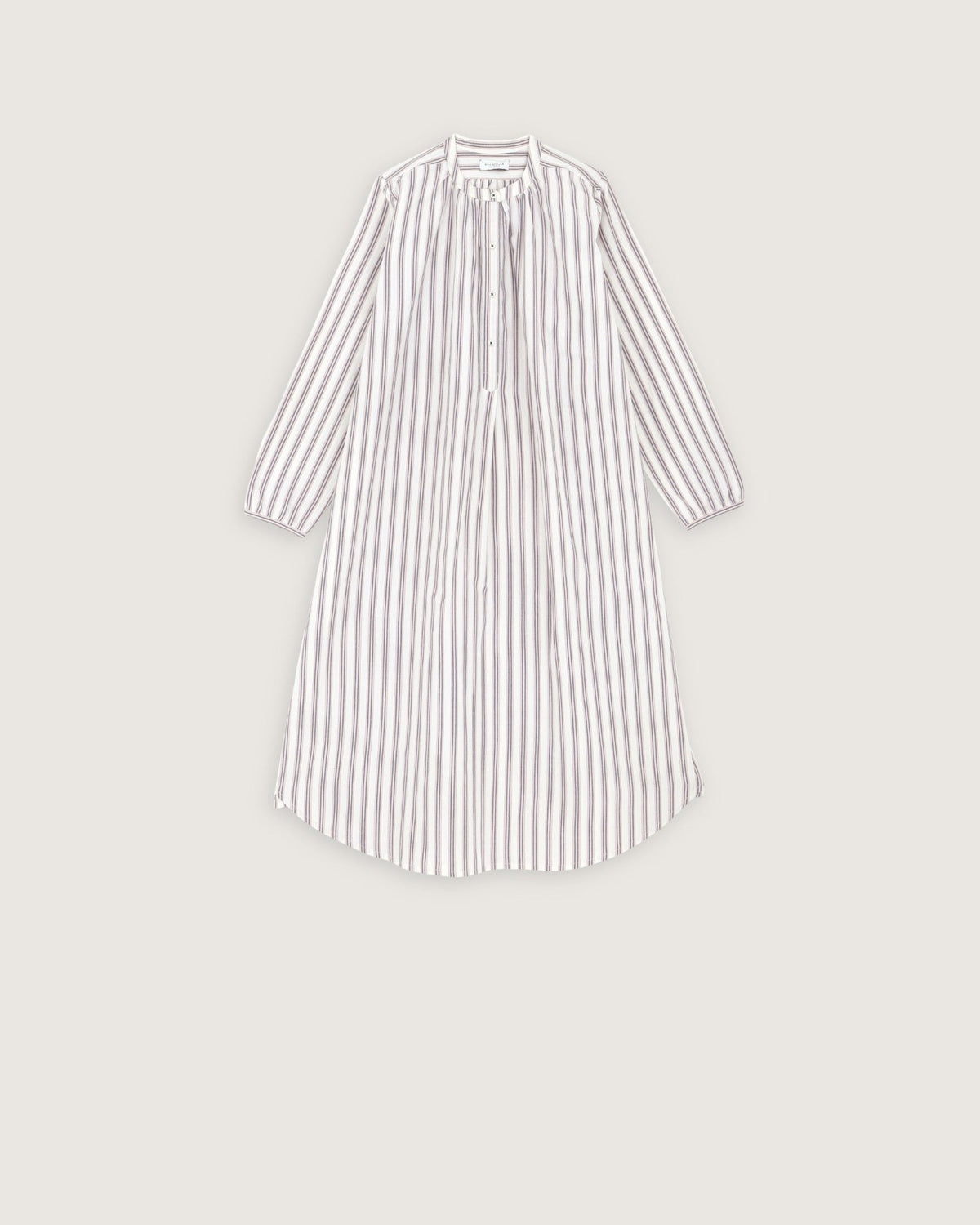 Robe de nuit Janet rayures mist - Scarlette Ateliers