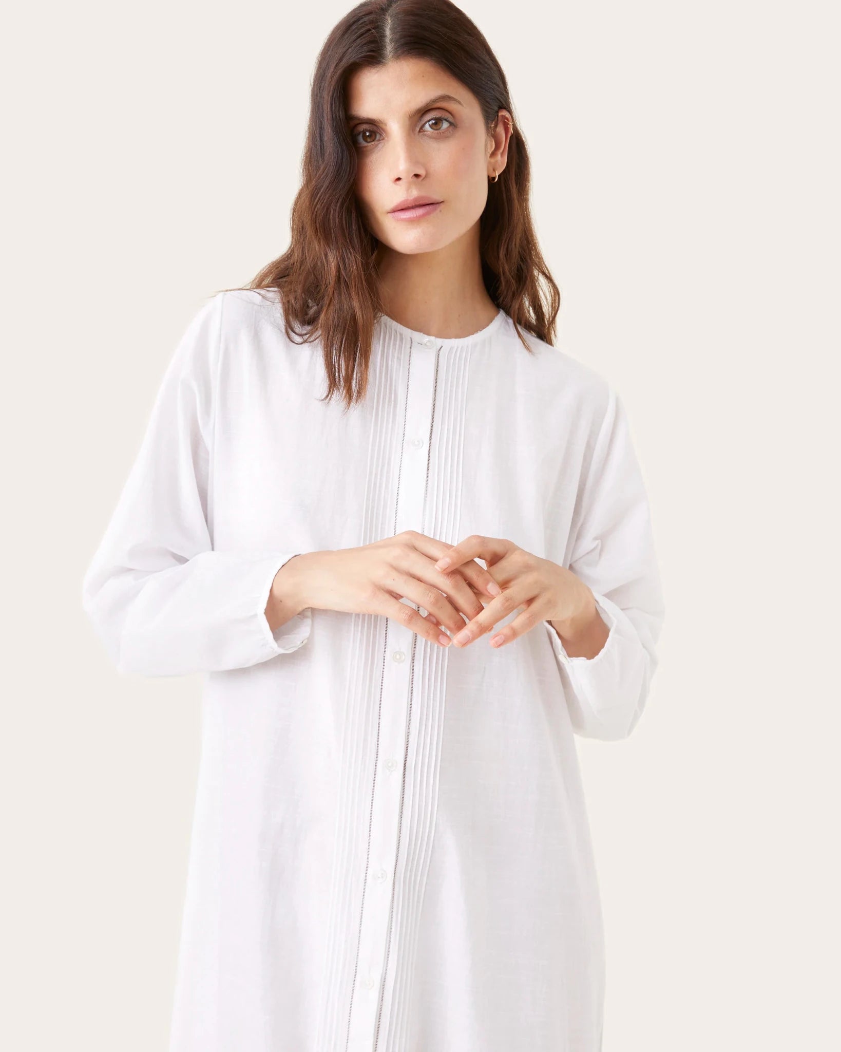 Robe de nuit Janis blanche - Scarlette Ateliers