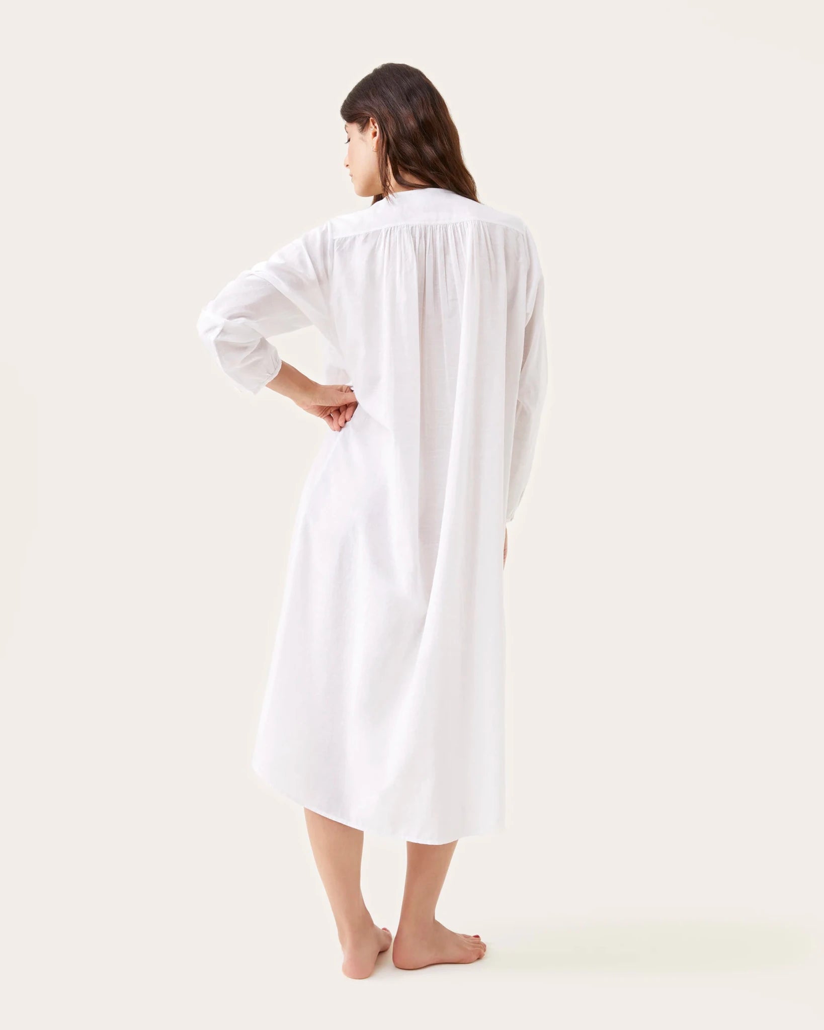 Robe de nuit Janis blanche - Scarlette Ateliers