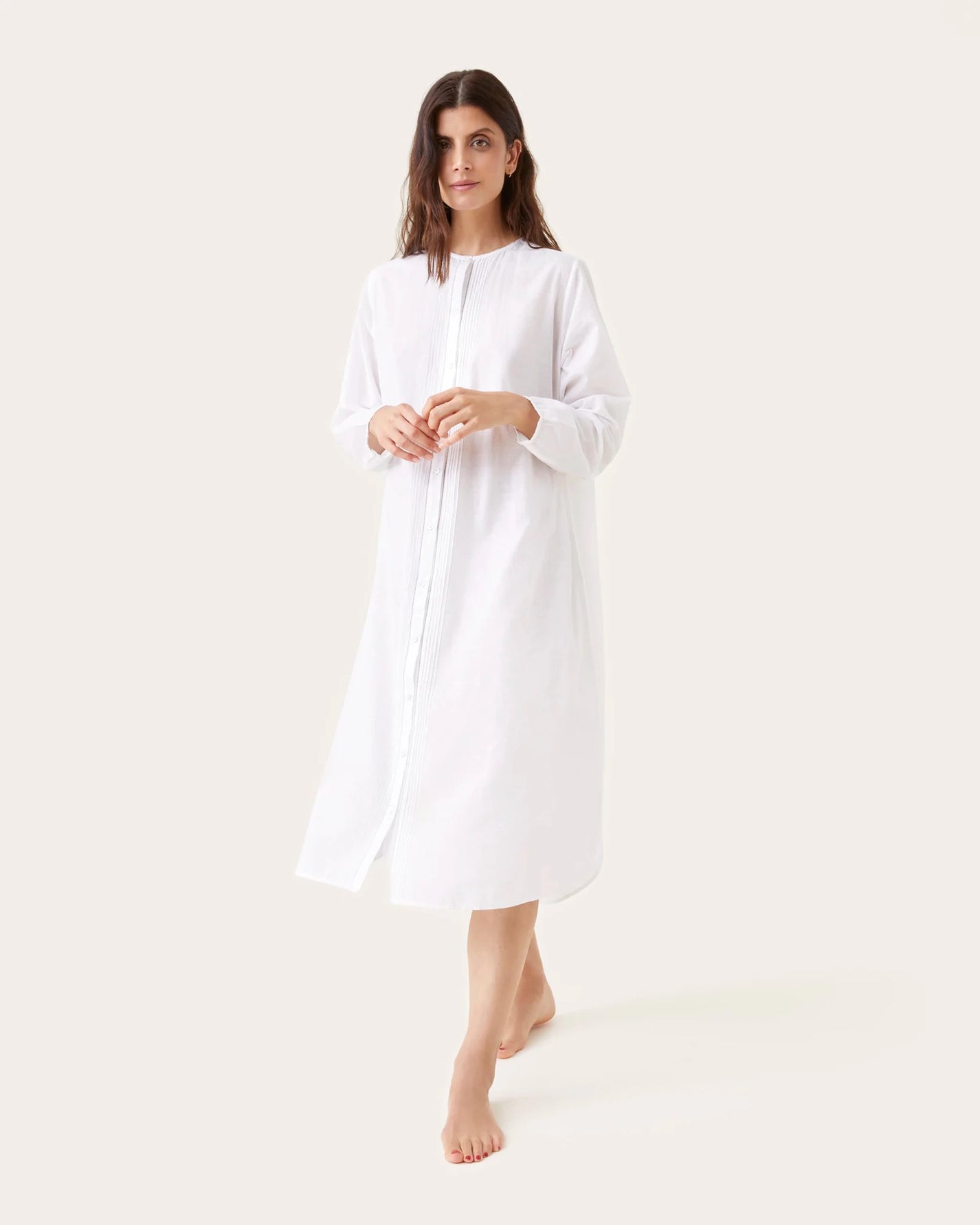 Robe de nuit Janis blanche - Scarlette Ateliers