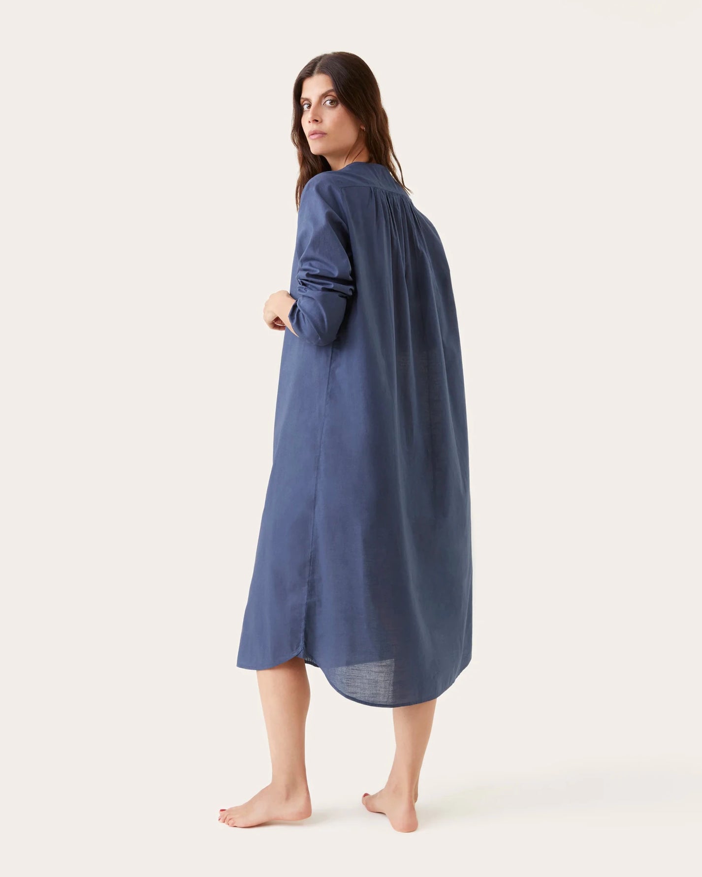 Robe de nuit Janis indigo - Scarlette Ateliers
