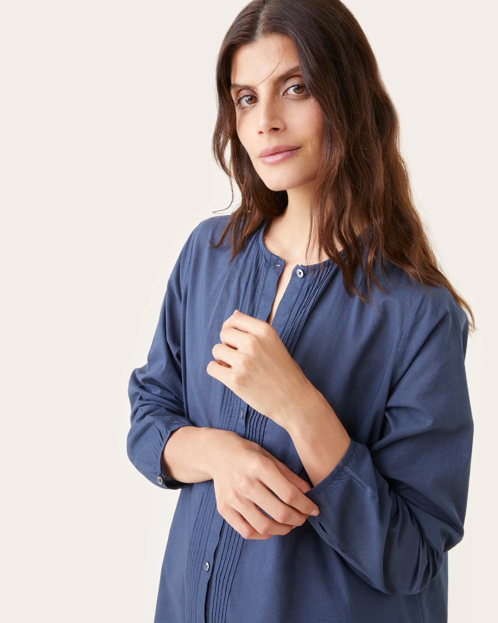 Robe de nuit Janis indigo - Scarlette Ateliers