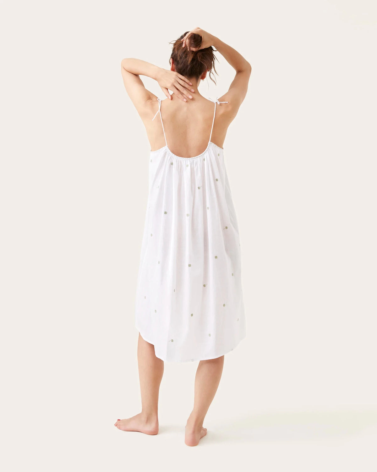 Robe de nuit Lucy broderies clover - Scarlette Ateliers