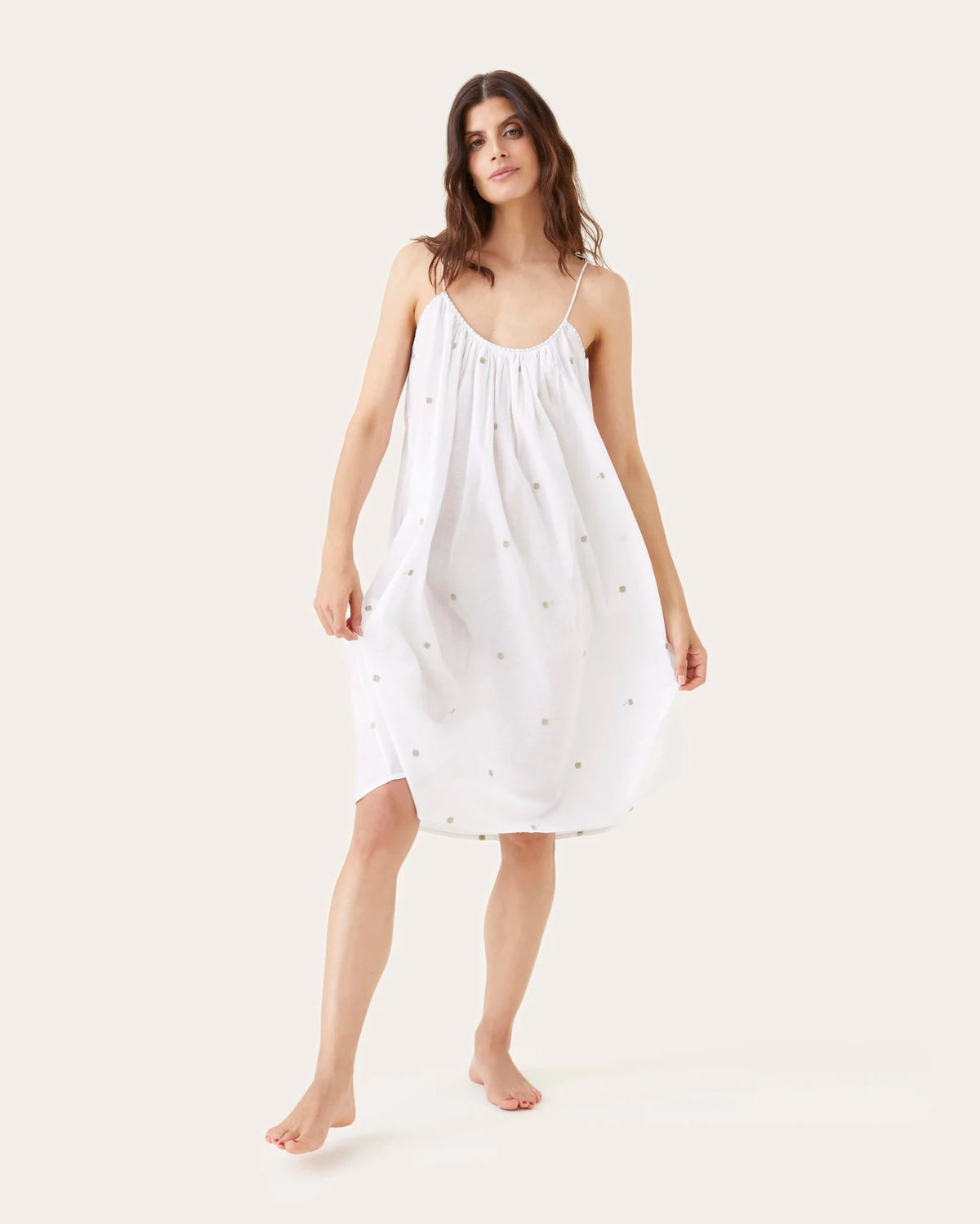 Robe de nuit Lucy broderies clover - Scarlette Ateliers