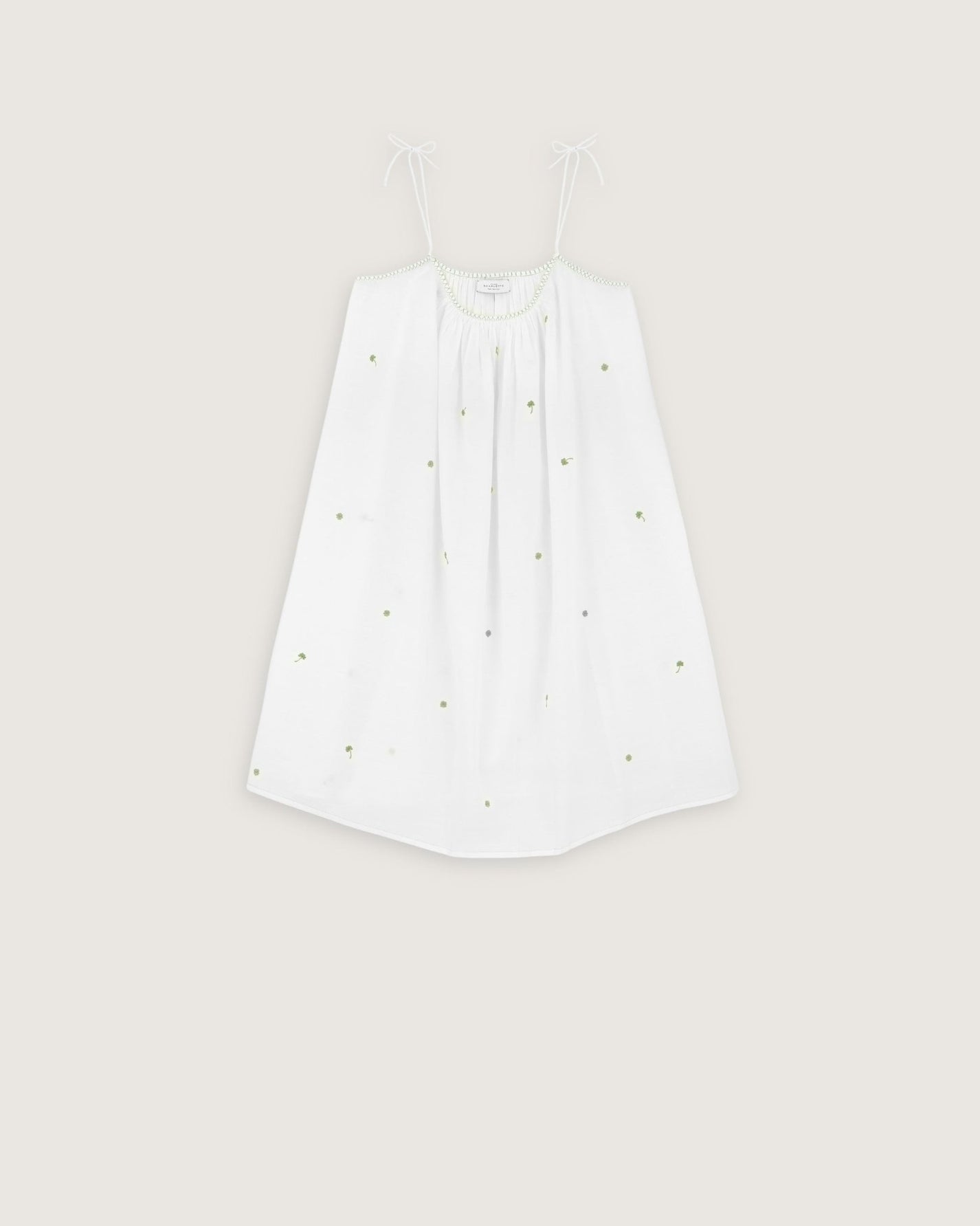 Robe de nuit Lucy broderies clover - Scarlette Ateliers