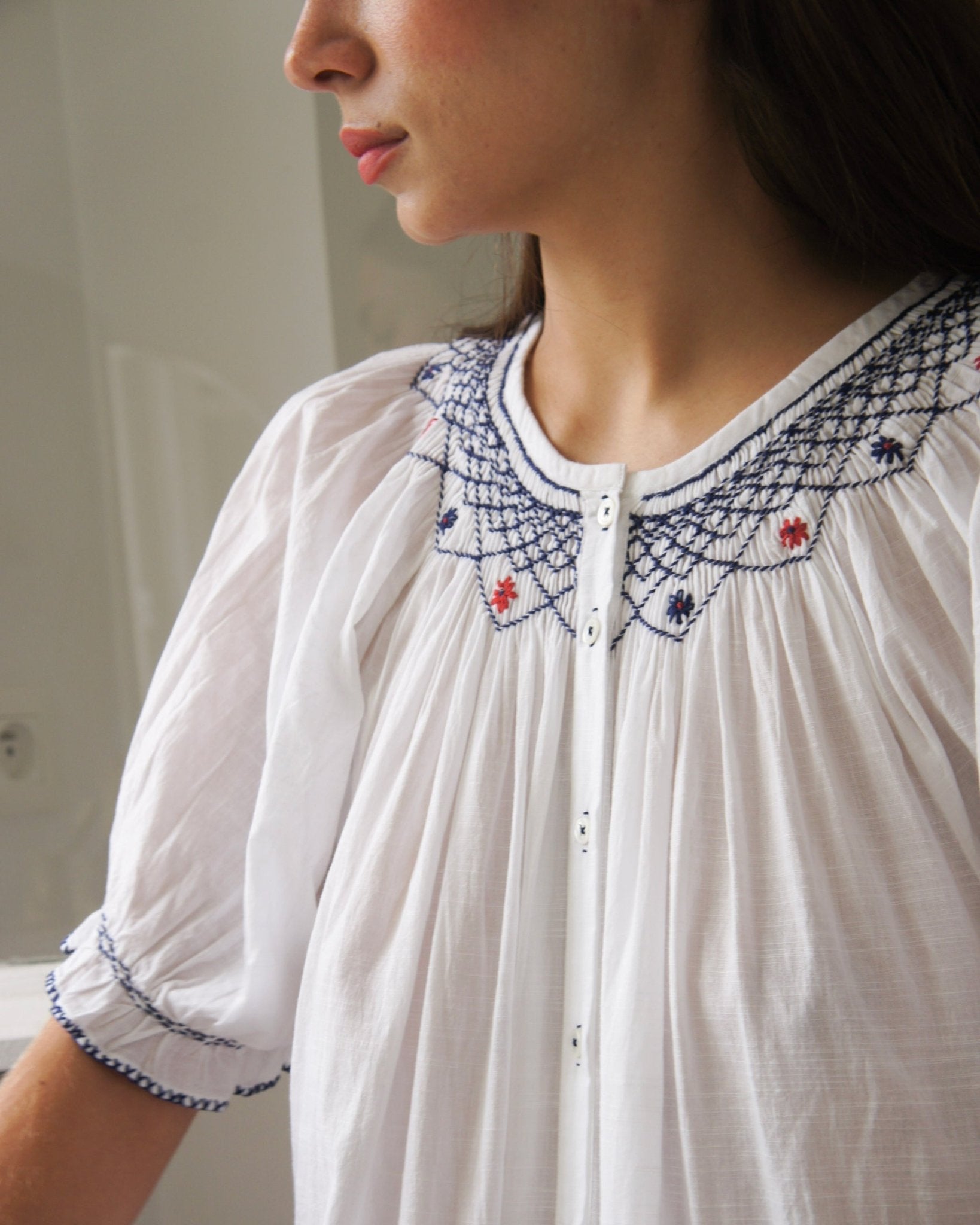 Robe de nuit Maya blanche - Scarlette Ateliers