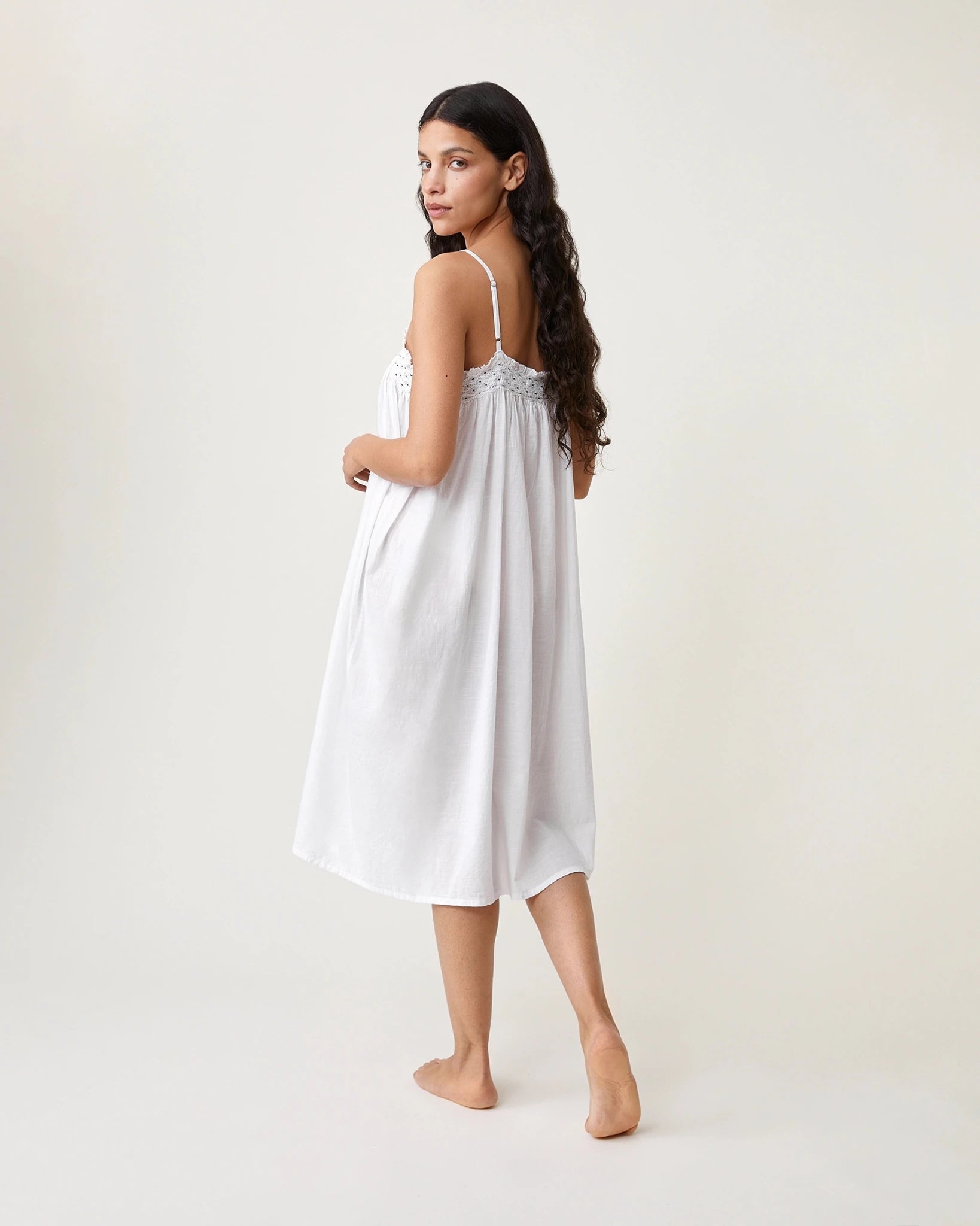 Robe de nuit Sara blanche - Scarlette Ateliers