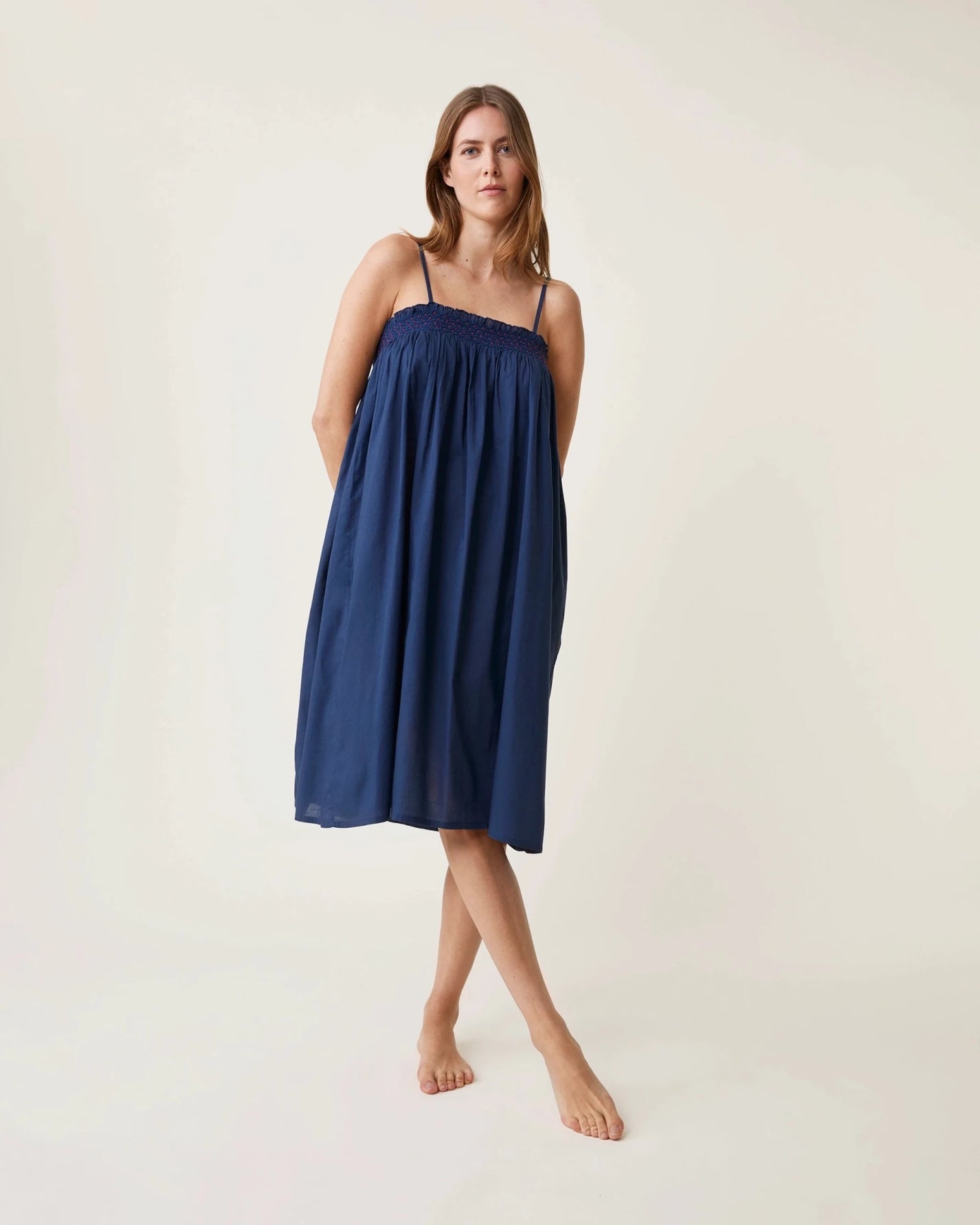 Robe de nuit Sara indigo - Scarlette Ateliers