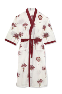 Kimono Palmier Grenat