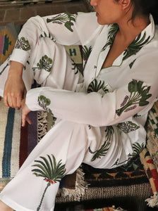 Woman Pyjama Palm Green