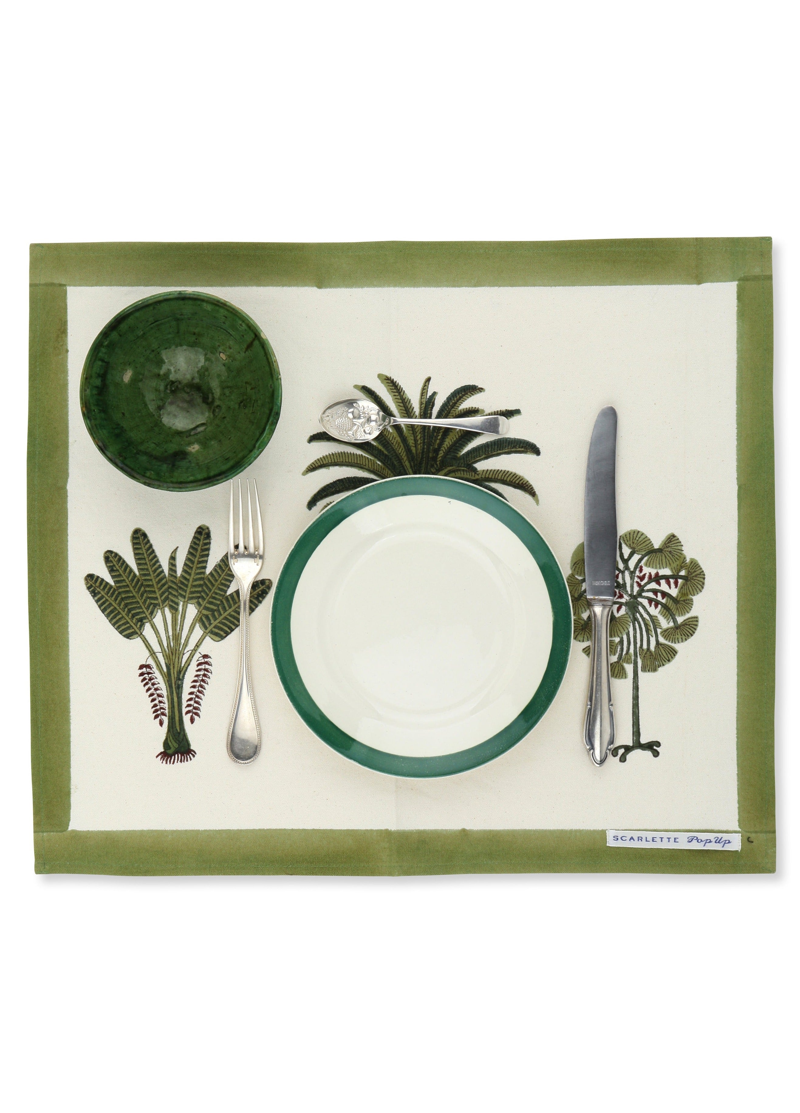 Placemat Palm Green