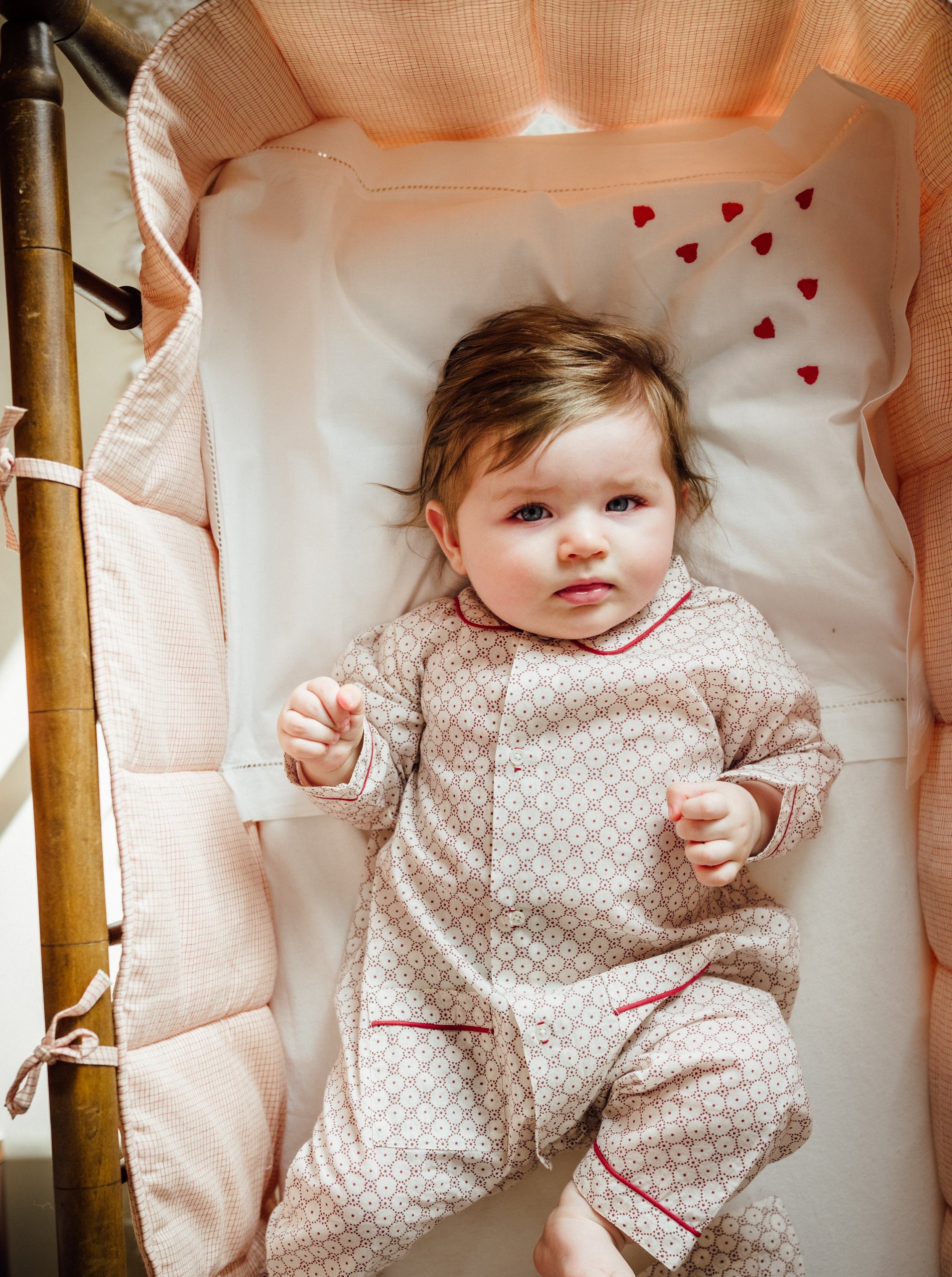 Housse de couette bébé + taie d'oreiller Valentine – Scarlette Ateliers