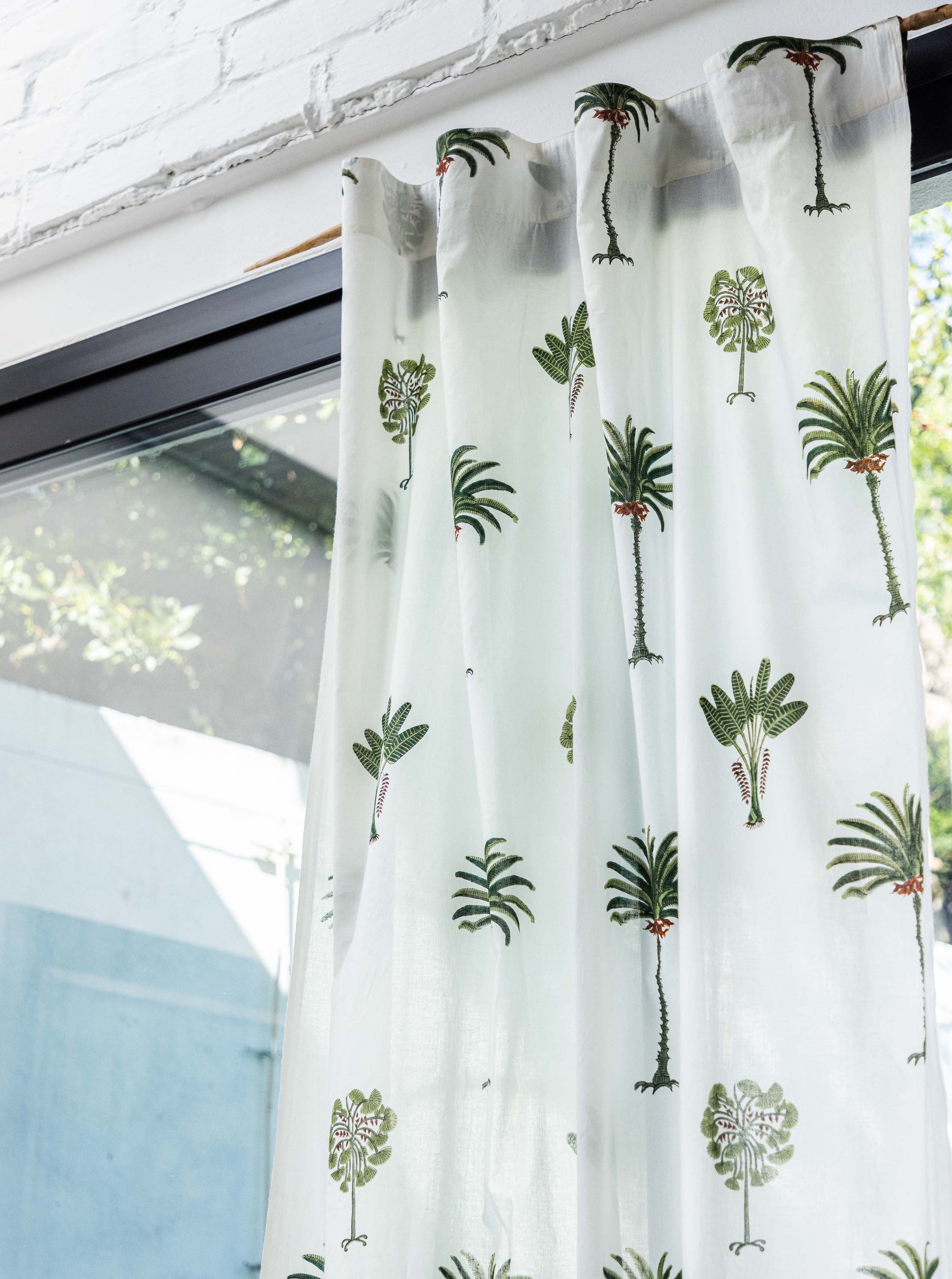 Curtains Palm Green
