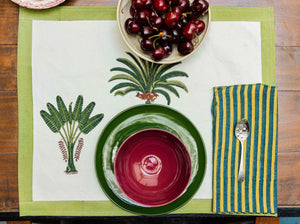 Placemat Palm Green