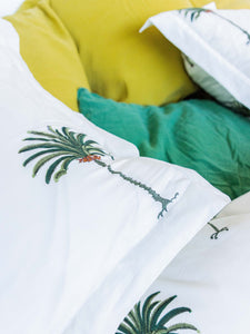 Paire de taies d'oreiller Palmier Vert